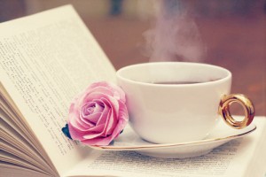 Tea with book