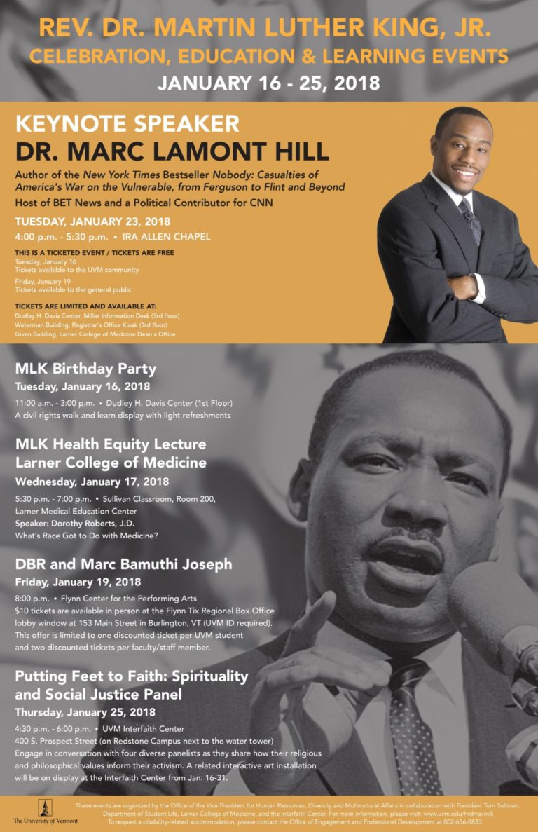 2018 Community MLK Events - Tickets Available at Church - First